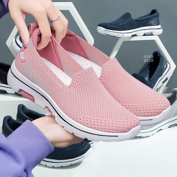 Sepatu Kanvas Wanita Rajut Sepatu Wanita Sepatu Tanpa Tali Sepatu Wanita Sport Women Sneakers
