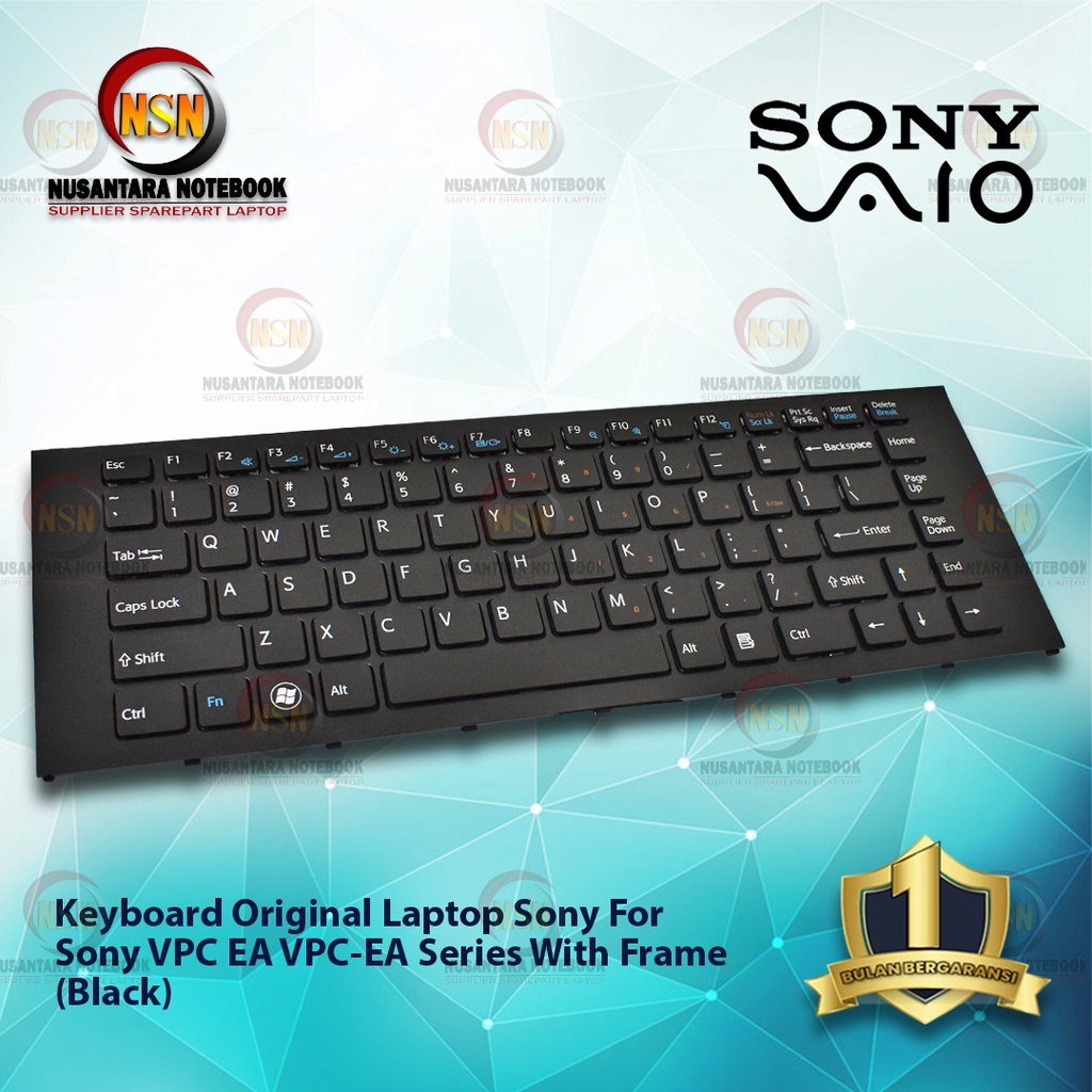 Keyboard Original Sony Vaio VPCEA VPC-EA Series With Frame (Black)