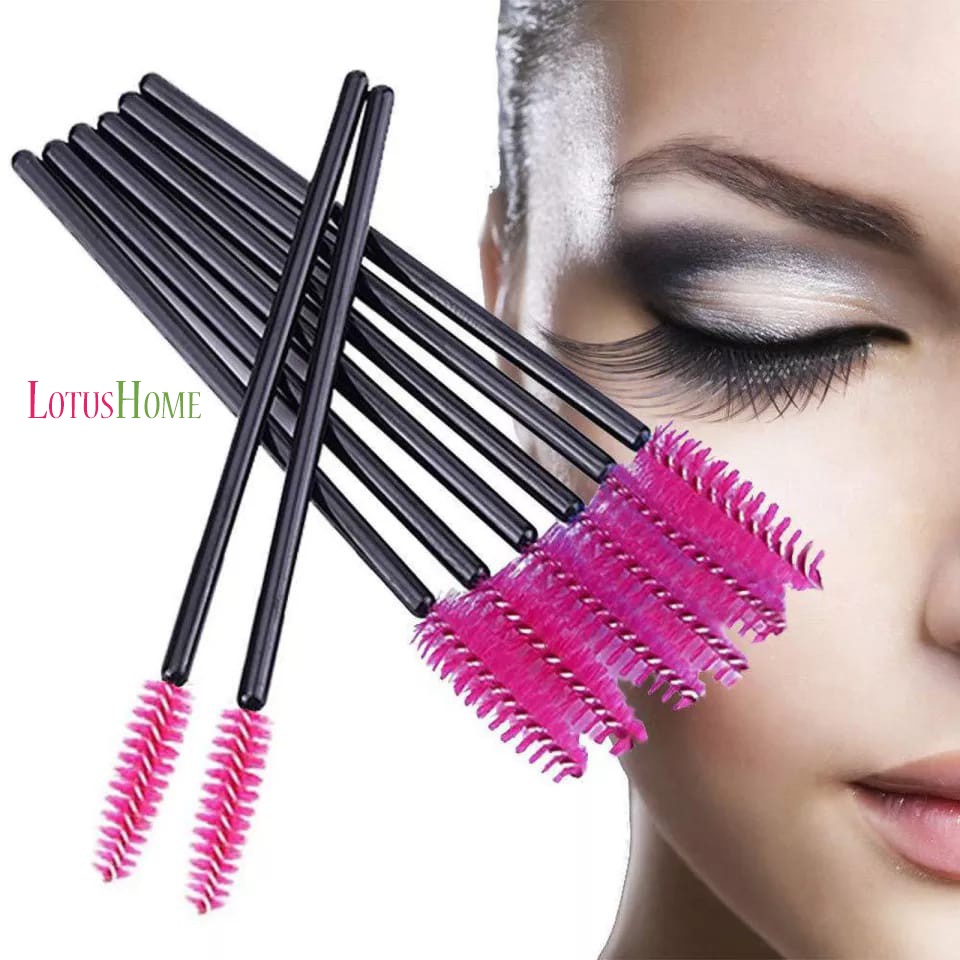 Sisir Kuas Maskara Spoolie Brush Mascara Wand Sikat Eyelash Extention Bulu Mata Alis Eyebrow Make Up Mascara Spoolers Makeup