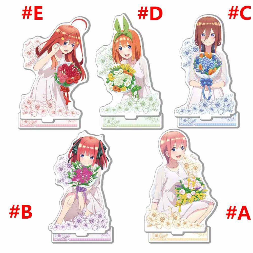 Lanfy Anime The Quintessential Quintuplets Fashion Fans Hadiah Meja Gadis Dekorasi Mainan Koleksi Model Desktop Standing Kartu Nakano Ichika Figure Model Mainan Akrilik Stand Figure