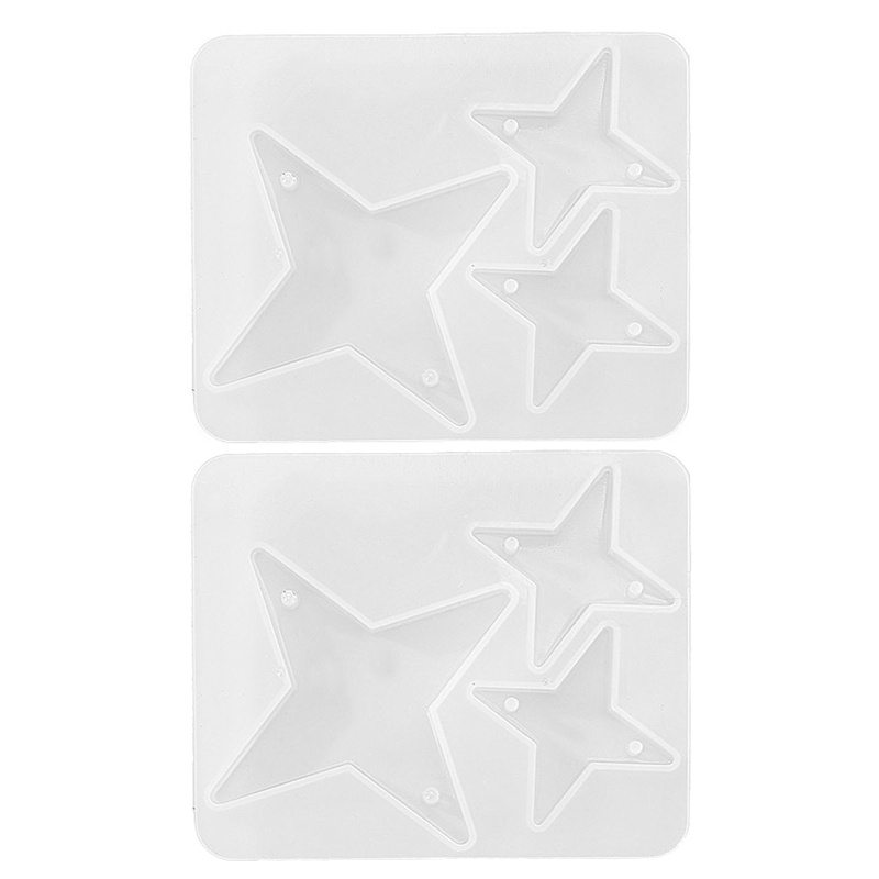 Siy Set Cetakan Resin Bentuk Hatibintang Bahan Silikon Untuk Perhiasan