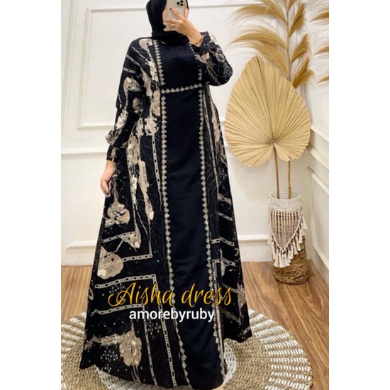 Aisha Dress premium Amore by ruby original Termurah / Gamis abaya