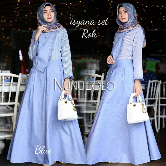 Isyana Set Rok by #NunuLolo
all sz ld 104 fit to XL 
Rok bahan linen rami  pinggang belakang karet
