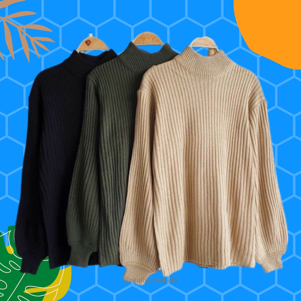 Baju Suwiter Sweter Atasan Luaran Wanita Switer Hangat Rajut Import Oversize Korea Import Dewasa Kek