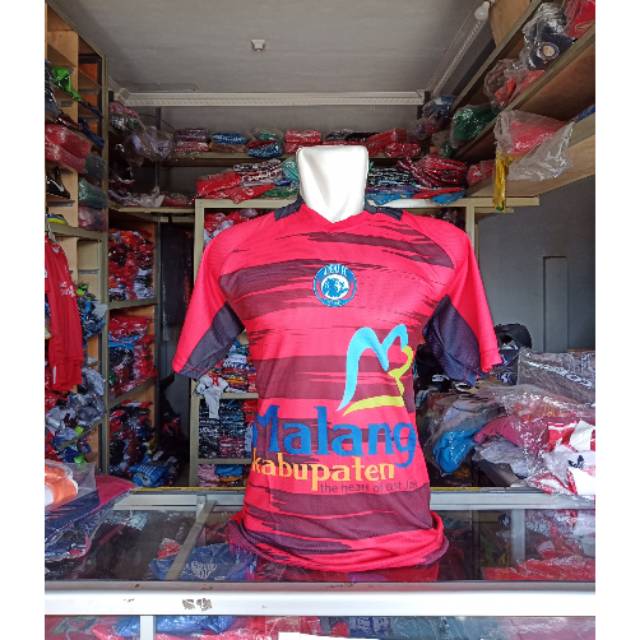 Jersey kaos baju bola arema prematch red