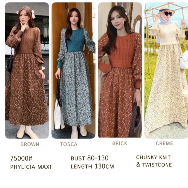 PHYLICIA MAXI DRESS 75000#