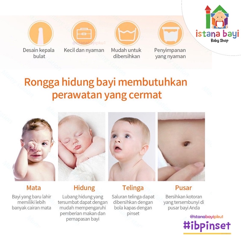 Pinset Bayi Pembersih Hidung Bayi / Penjepit Kotoran Hidung Bayi / Baby Nose Cleaning Tweezer