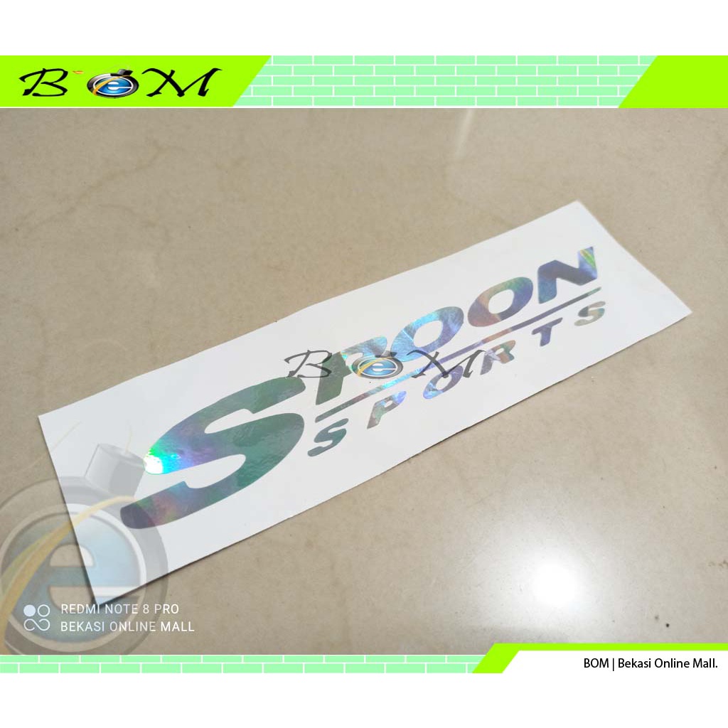 Stiker Sticker Cutting chrome hologram pelangi knalpot spoon sport