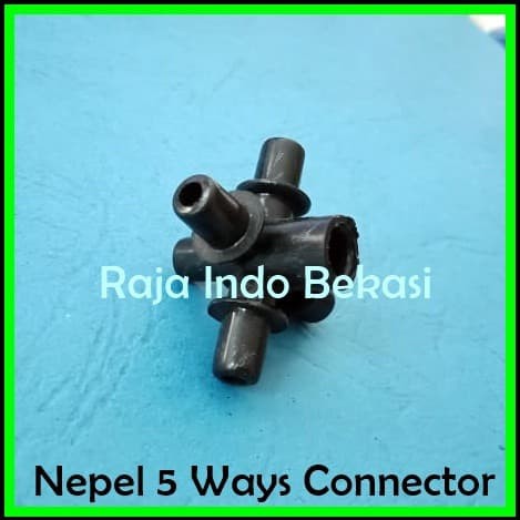 085 Konektor Cabang 5 Flat Tee 7mm Fogger Head Nozzle 5 Way Connector