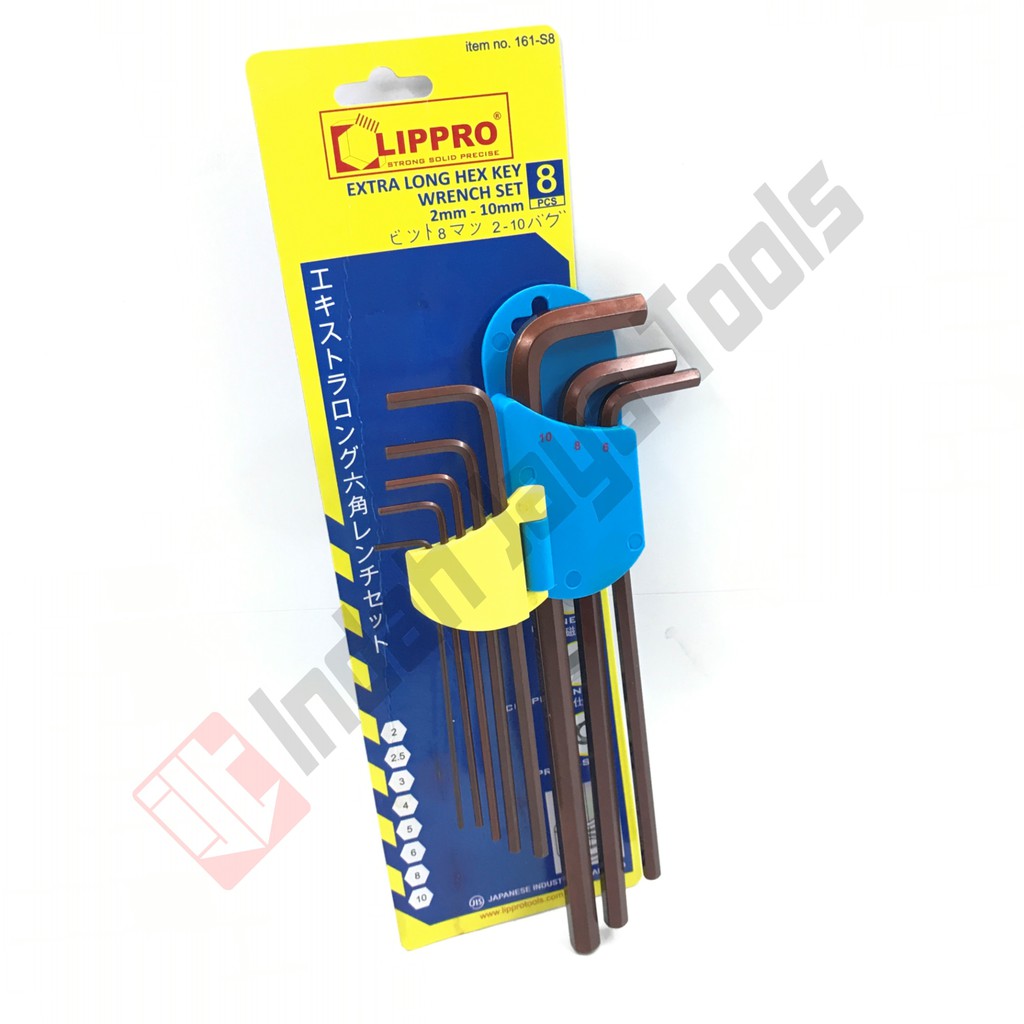 LIPPRO 161-S8 Kunci L Set Panjang 8 Pcs - Extra Long Hex Key