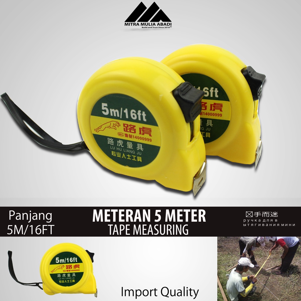 Meteran 5 Meter Murah | Meteran Tukang Bangunan Tape Measuring