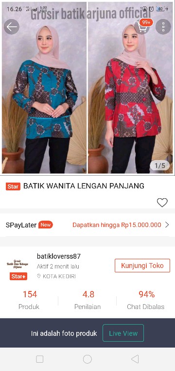 Batik Wanita Lengan Panjang