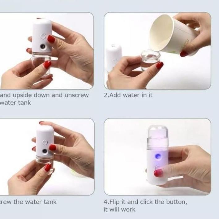 Terbaik Nano Spray Portable Mini USB Mist Sprayer Portable Pelembab Wajah 시