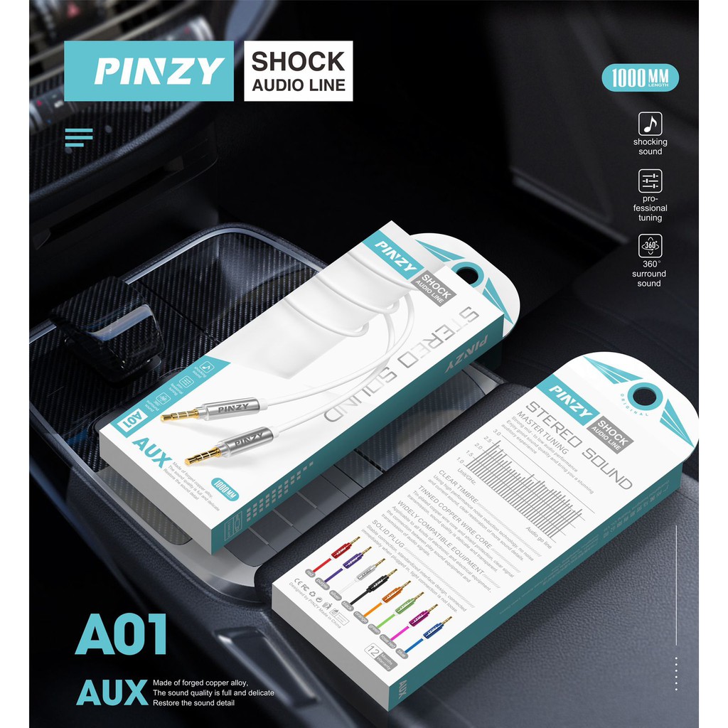 PINZY A01 Aux Audio Cable 3.5mm - Kabel Jack Audio 3.5mm PINZY A01