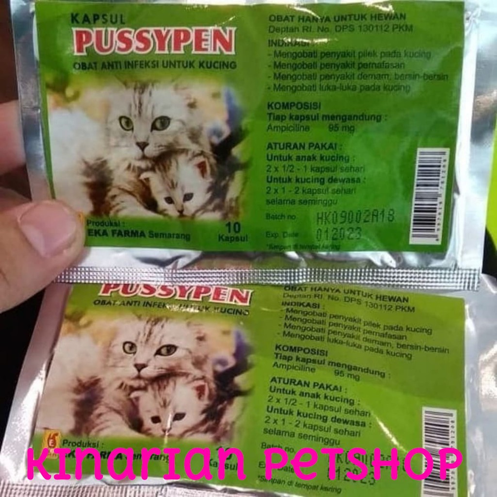 Pussypen - Obat Infeksi Kucing Obat Pilek Kucing Obat Demam dan Sesak