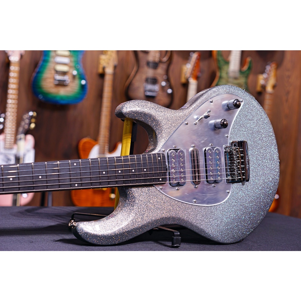 Ernie Ball Music Man BFR Silhouette HSH Trem - Silver Flake Sparkle G91758