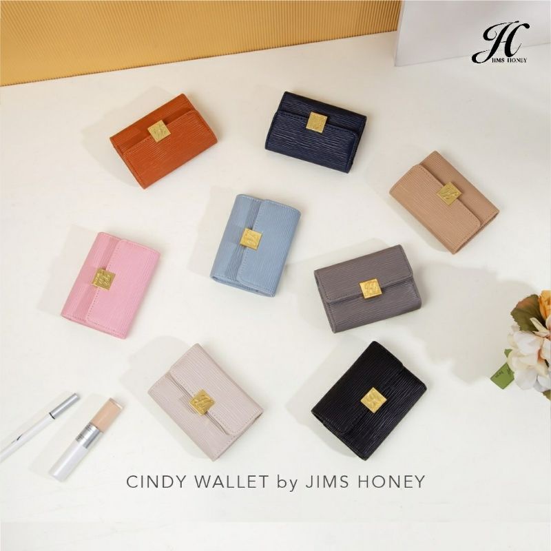 Cindy Wallet Jimshoney Original Dompet Kartu Wanita slot kartu id card holder realpic cod official