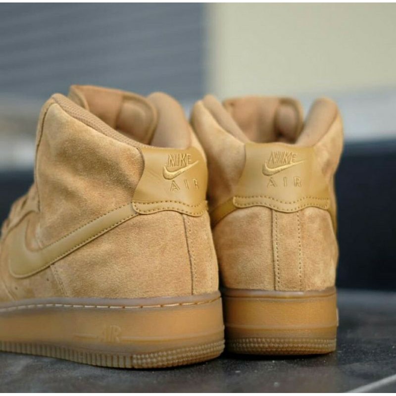 Sepatu original Nike Air Force 1 high LV8 Brown suede sol gum