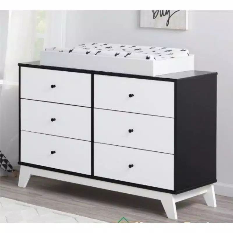 TERMURAH NAKAS LACI 6 KAYU JATI CAT DUCO