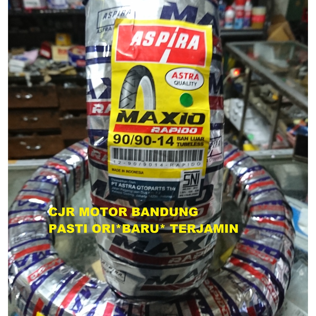 Ban Belakang TUBELESS Motor Matic Aspira MAXIO Rapido 90/90 ring 14 vario beat mio