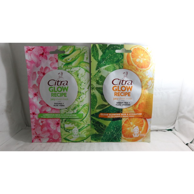 Citra glow recipe juicy sheet mask Original BPOM / masker sheet citra