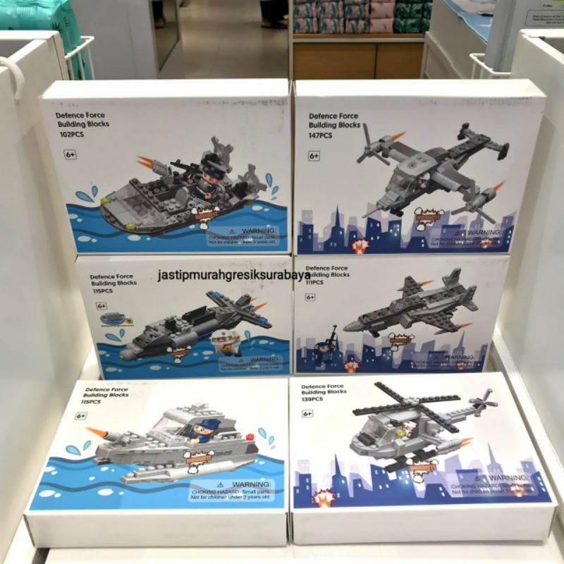 3 IN 1  DEFENCE FORCE BUILDING BLOCKS MINISO LEGO MINISO MAINAN ANAK MAINAN MINISO