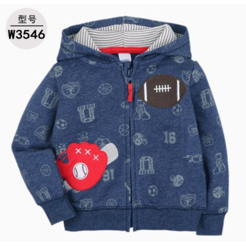 jaket bayi import 9 bulan - 3 tahun high quality anak hoodie topi bogor murah baby kado hadiah lahiran baru lahir newborn laki lucu-D