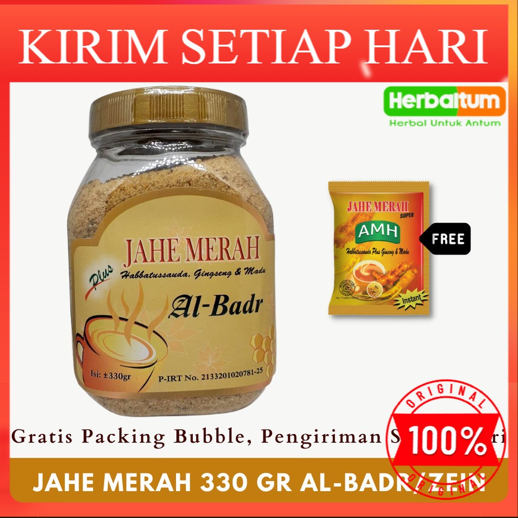 

Jahe Merah ZEIN 330 gr Toples - Habbatussauda Ginseng Secang Gula dll