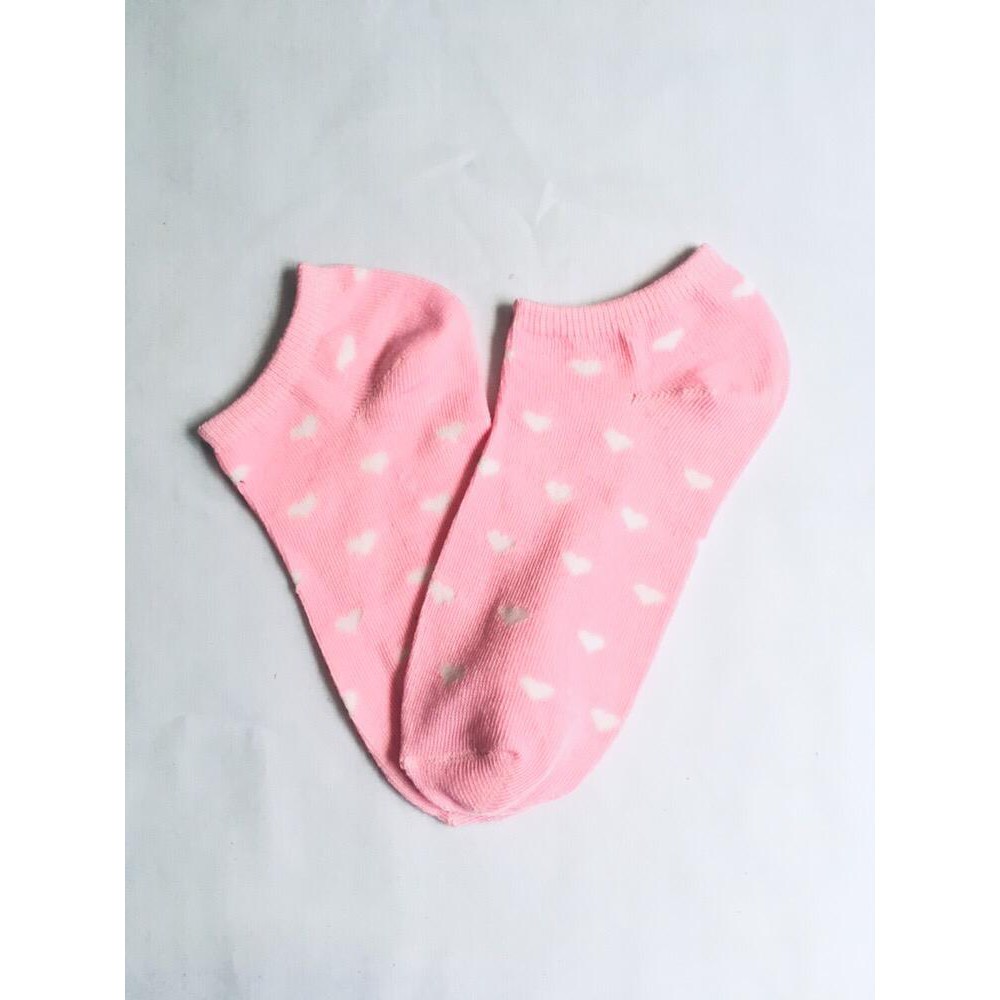 FAYES Kaos Kaki Wanita Ankle Kaos kaki Cute Kaos Kaki Motif Kaos Kaki Semata Kaki Socks U16-H01 PINK