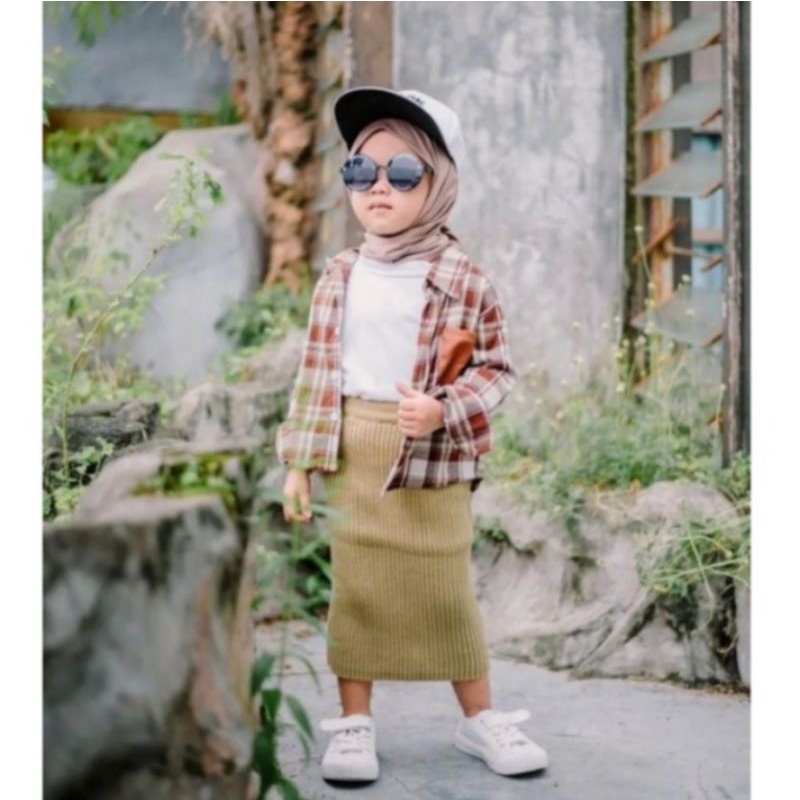 ROK ANAK 3-4 TAHUN | ROK RAJUT ANAK PEREMPUAN | MILLY KNIT BABY