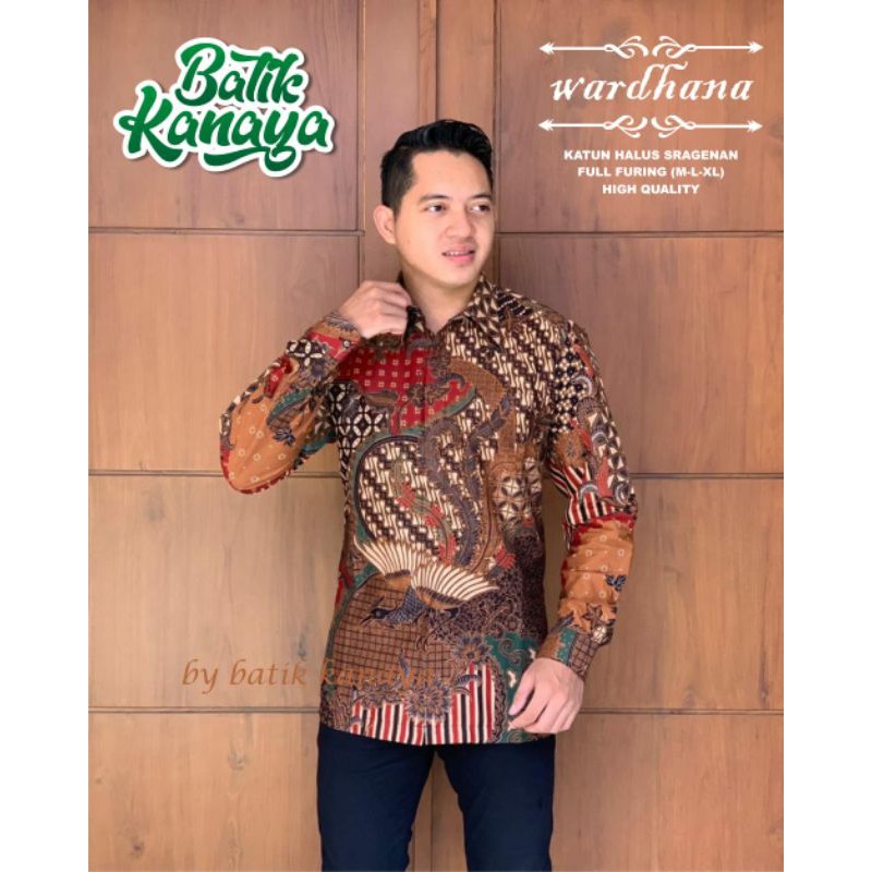 Kemeja Batik Lengan Panjang Pria WARDHANA Batik Lengan Panjang Lapis Furing