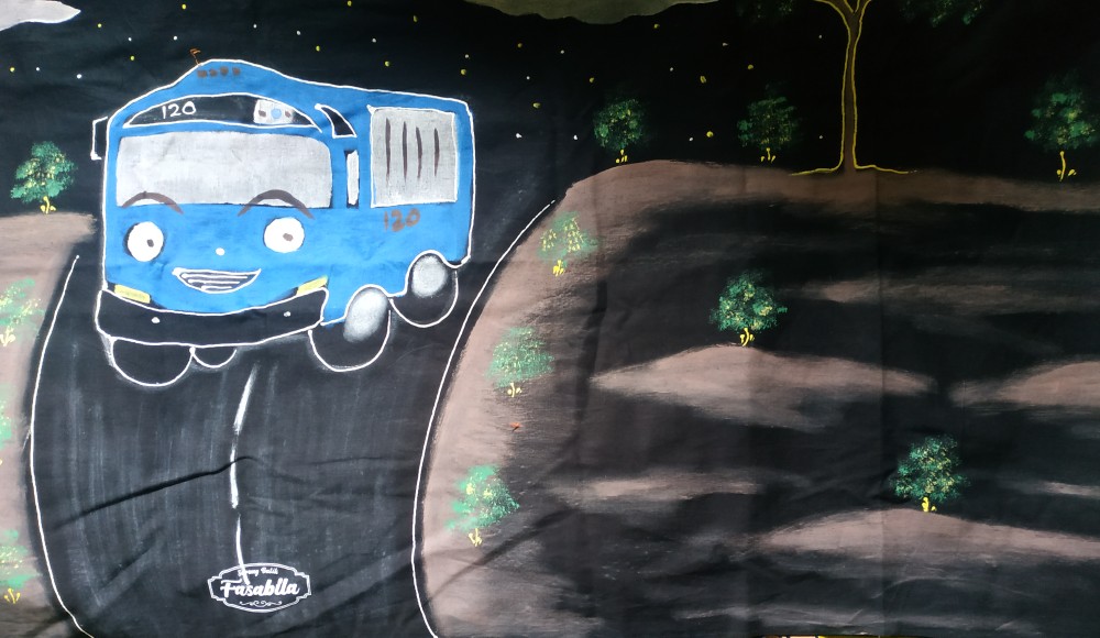 Sarung Batik Anak Seni Lukis Size 100x170cm / Sarung Batik Anak Cap Malam