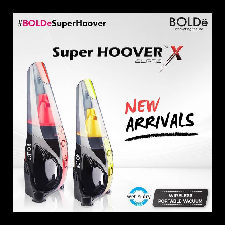 UPDATE BOLDE SUPER HOOVER X ALPHA - WIRELESS VACUUM CLEANER RECHARGEABLE - KUNING VACUM CLEANERS