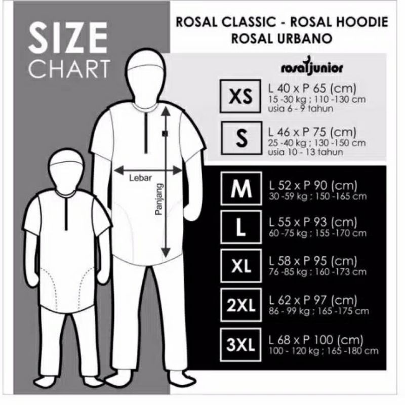 ROSAL CLASSIC clasic rompi sholat shalat solat pakaian muslim pria pelapis baju kaos polos cowok