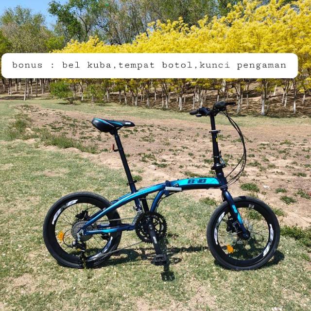 sepeda lipat 20 bnb 18 speed alloy hidrolic