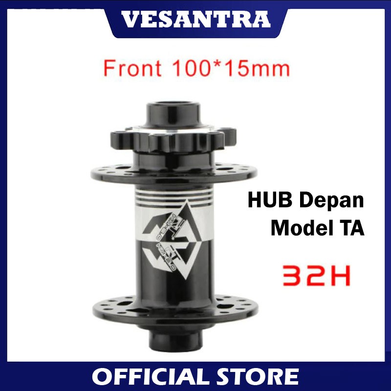 RT Hub Depan TA Thru Axle BOOST 32H 100 x 15mm Bearing