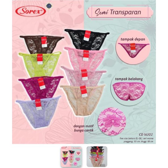 BLT / Celana dalam wanita brukat sexy /  cd sorex gstring lace semi transparant / CD
