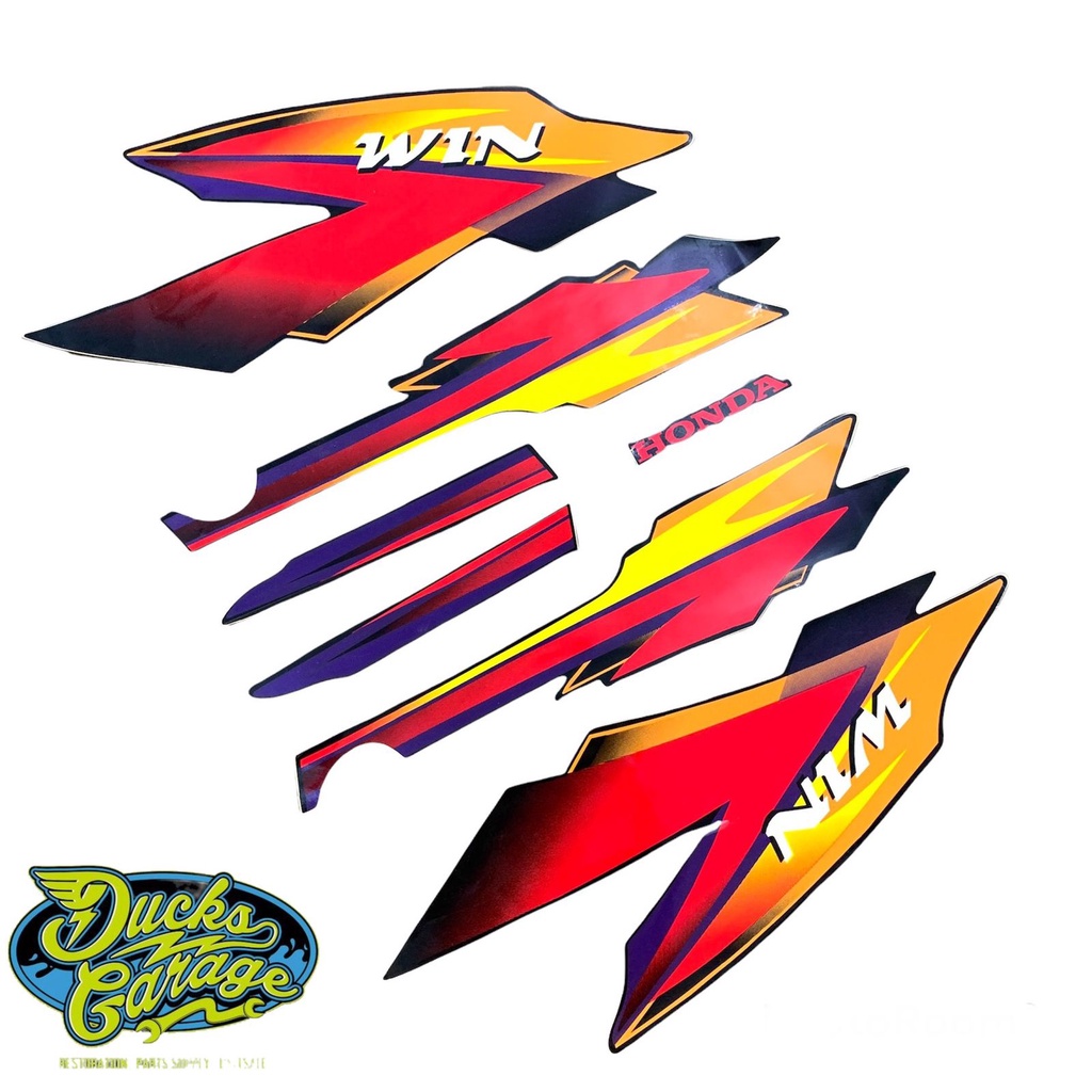 Striping sticker stiker list body honda win custom