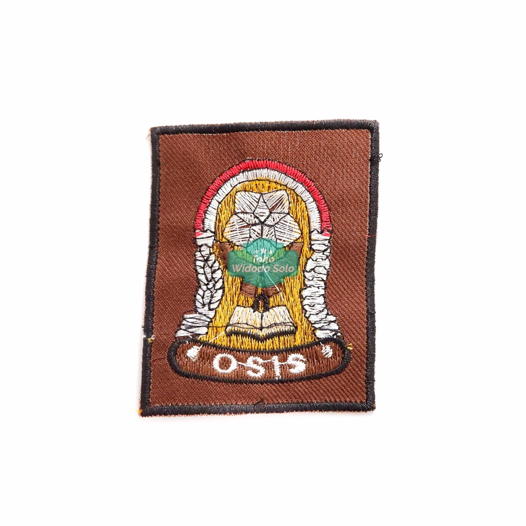 

1 BUAH Bed OSIS SMU SMA Bordir Coklat 6x7,5cm (Bet Badge Logo)