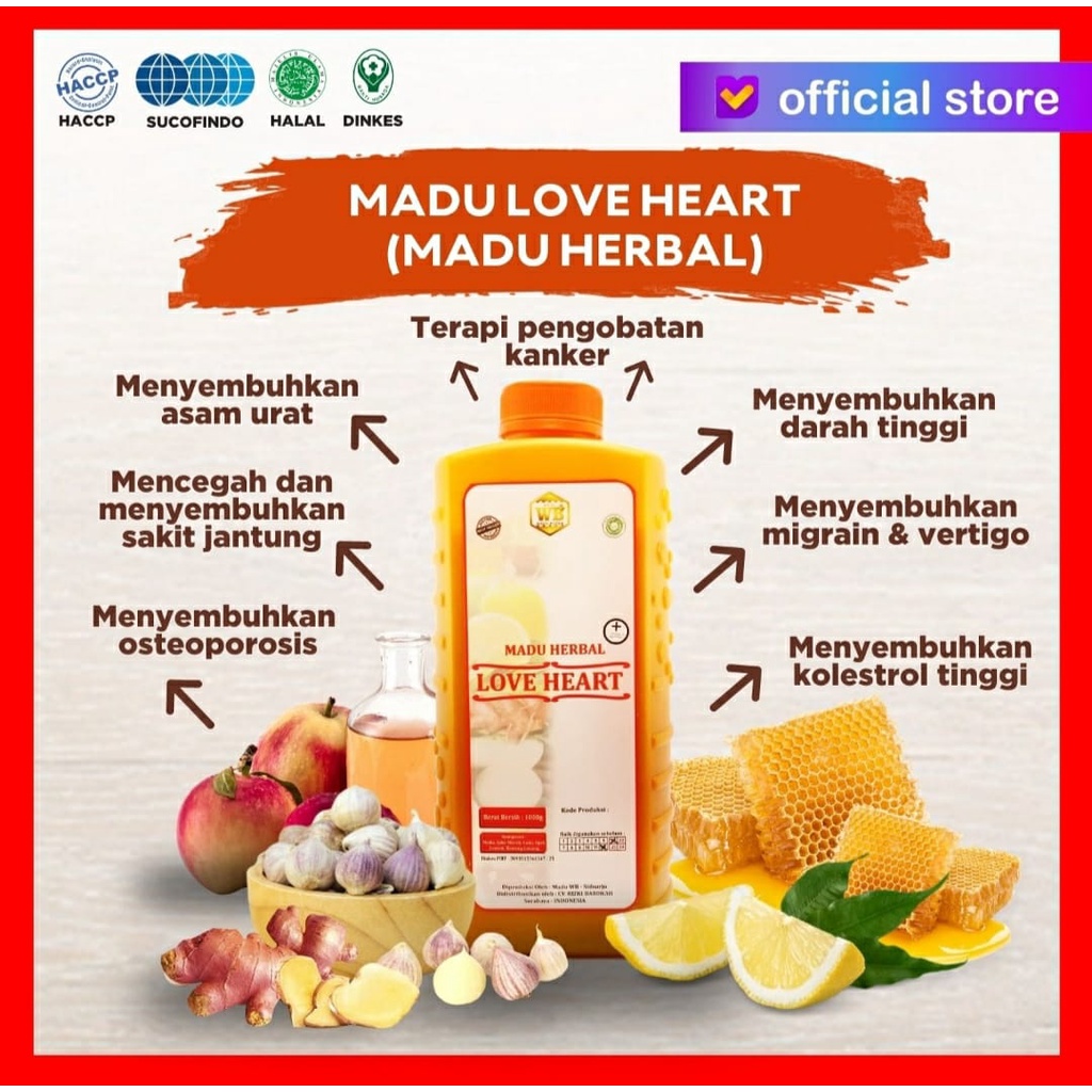 

Madu asli love heart