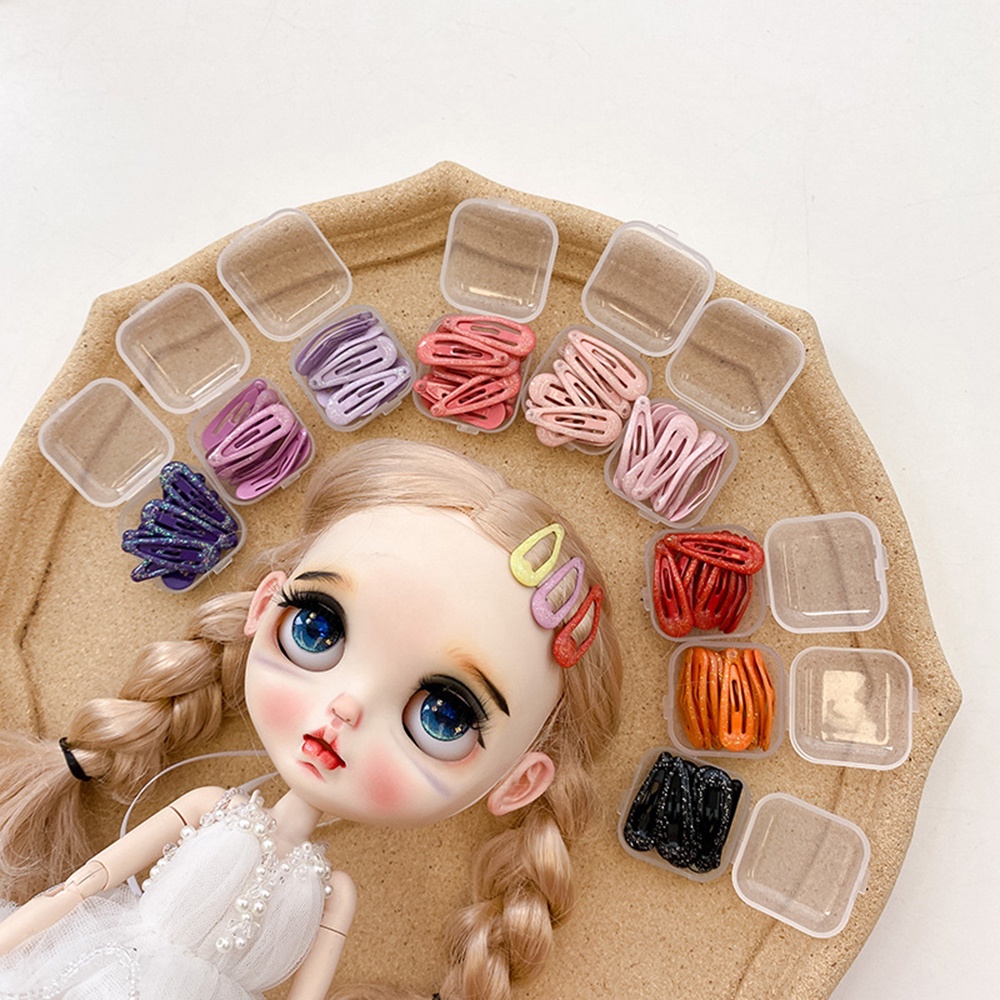 【COD Tangding】10 Pcs / Kotak Jepit Rambut Aneka Warna Macaron Untuk Anak Perempuan