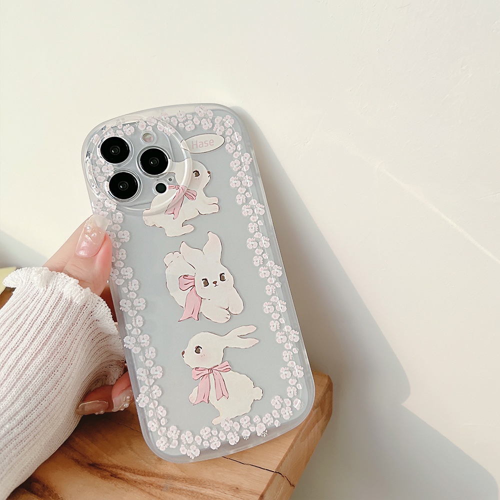 Soft Case Silikon Transparan Motif Kartun Kelinci Untuk Iphone 13 7 + 8 Plus SE 2020 XS XR 11 12 PRO MAX