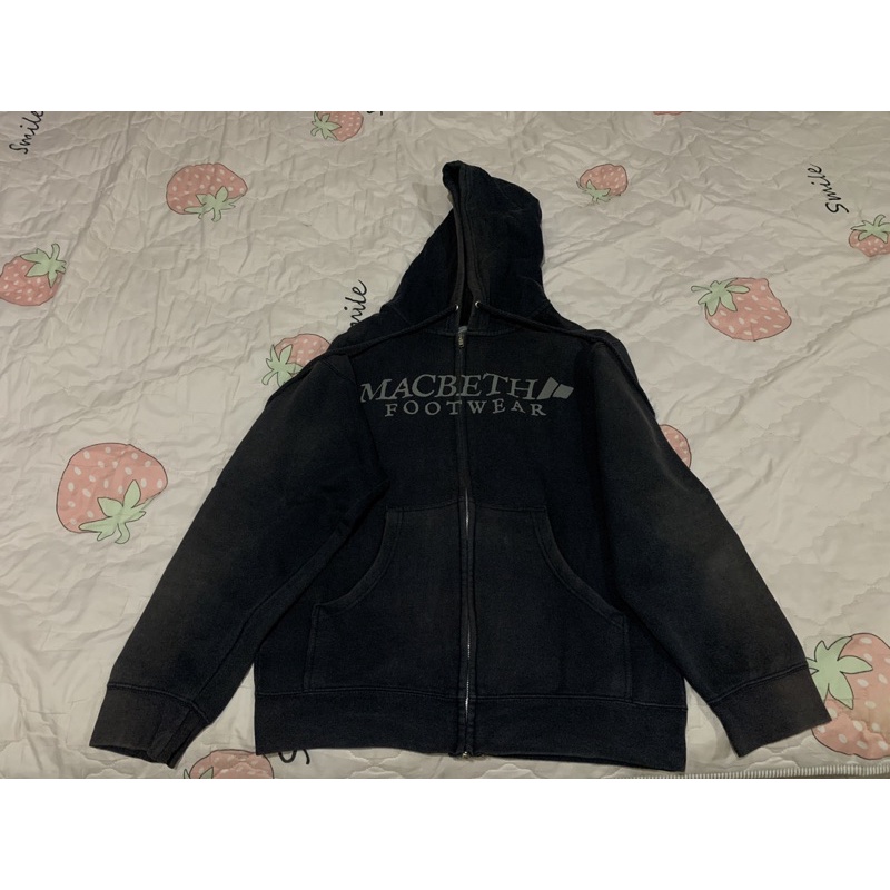 HOODIE ZIPPER VINTAGE LOGO MACBETH ORIGINAL 100% 