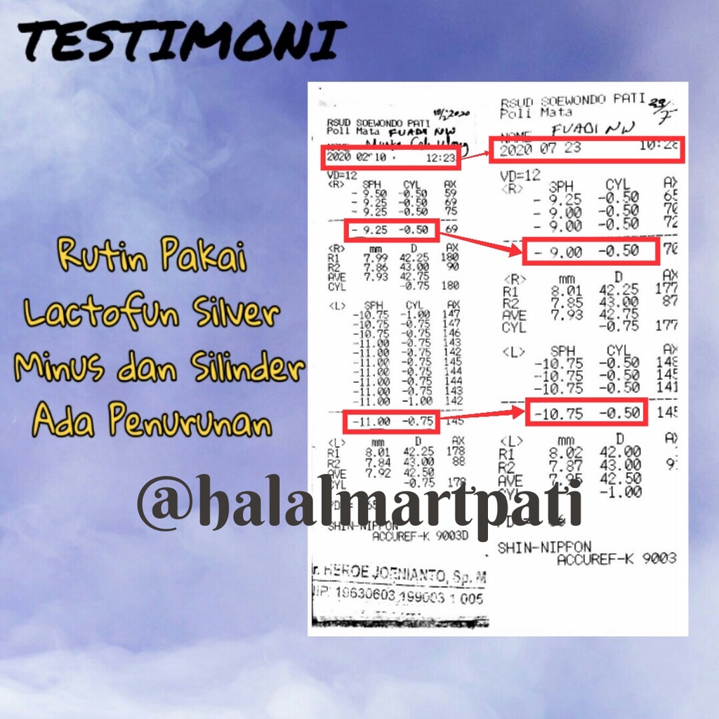 Lactofun Silver Obat Vitamin Terapi Tetes Mata Minus Plus Silinder Katarak Mata Merah Bengkak Herbal