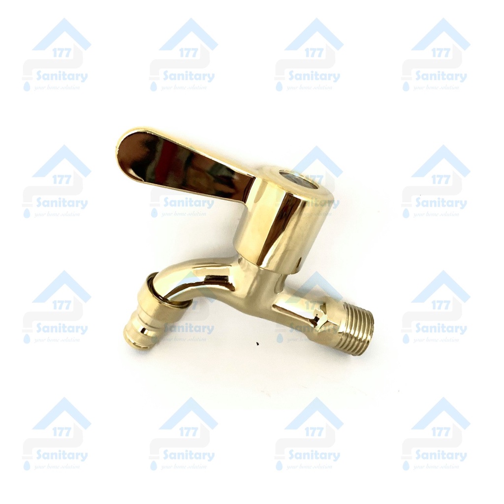 Kran TAMAN GOLD - Keran Air tembok mesin cuci antik kuning emas unik faucet vintage uniq antique jadul warna kuning