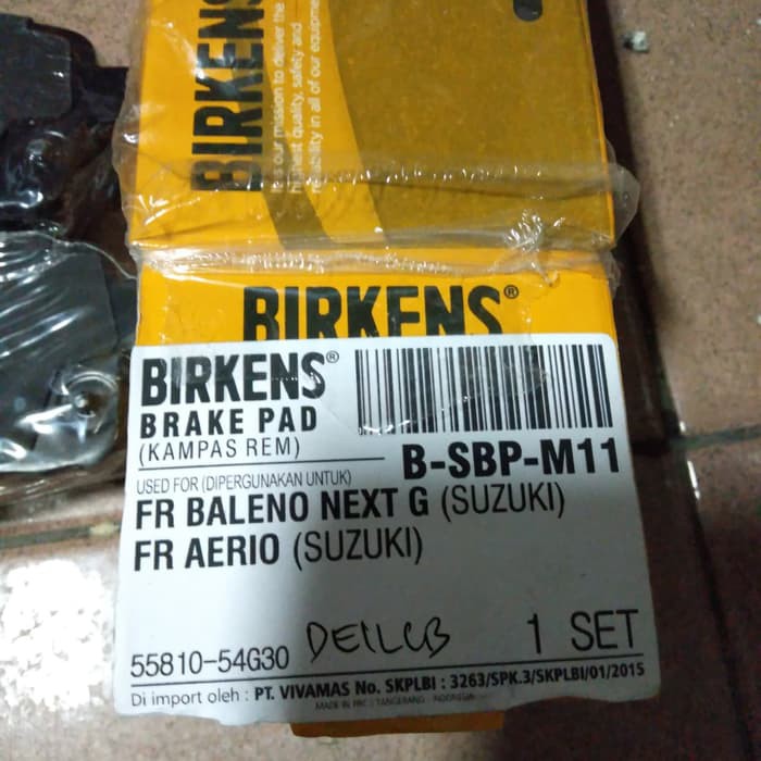 kampas rem depan suzuki aerio