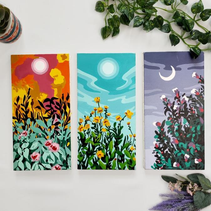 

DIY Paint by Number Kit : Bundle Set Pemandangan Bunga