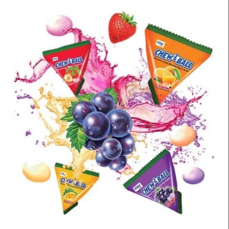 

Morinaga kino chew ball triangle candy 7,5 gram isi 10 pcs