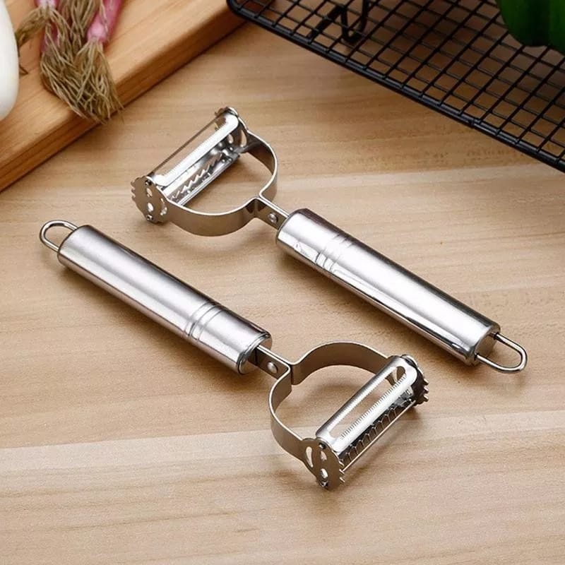 HOKKITERUS21 PARUTAN 2IN1 STEINLESS Parutan Multifungsi Bahan Stainless Steel Ukuran 17x5cm untuk Dapur P009