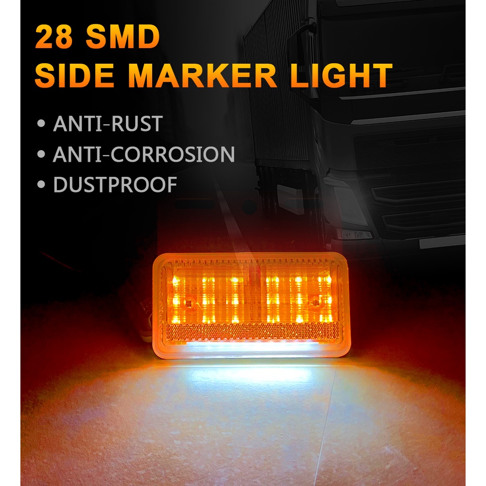 1Pcs 24V LED Lampu Sisi Truk Lampu Eksterior Mobil Peringatan Lampu Ekor Lampu Trailer Mobil Lampu Peringatan Keselamatan Baru Lampu Ekor Super Terang